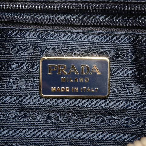 PRADA Nylon Chain Shoulder Bag Navy WS25280