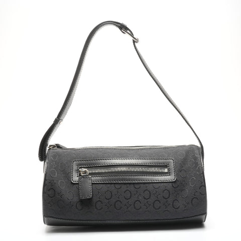 CELINE C Macadam Drum Canvas Shoulder Bag black WS25281