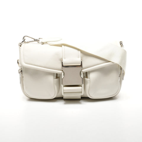 PRADA Nappa leather Shoulder Bag white WS25282
