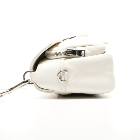 PRADA Sac à bandoulière en cuir nappa blanc WS25282