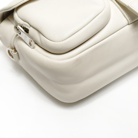 PRADA Sac à bandoulière en cuir nappa blanc WS25282