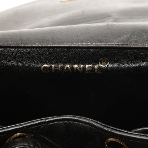 CHANEL No. 3 1994-1996 Duma Matelasse Lambskin Backpack  Daypack black WS25285