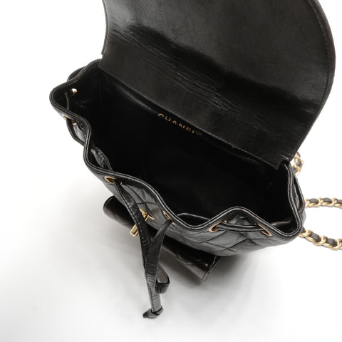 CHANEL Nr. 3 1994-1996 Duma Matelasse Lammfell Rucksack Daypack schwarz WS25285