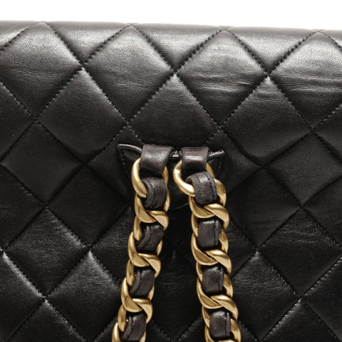 CHANEL Nr. 3 1994-1996 Duma Matelasse Lammfell Rucksack Daypack schwarz WS25285