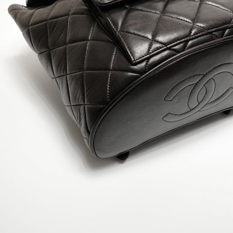 CHANEL Nr. 3 1994-1996 Duma Matelasse Lammfell Rucksack Daypack schwarz WS25285