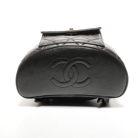 CHANEL No. 3 1994-1996 Duma Matelasse Lambskin Backpack  Daypack black WS25285
