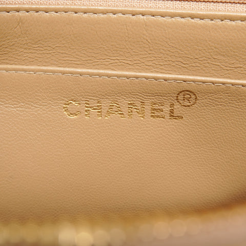 CHANEL Nr. 3 1994-1996 Lammleder Matelasse Flap Rucksack Daypack beige WS25286