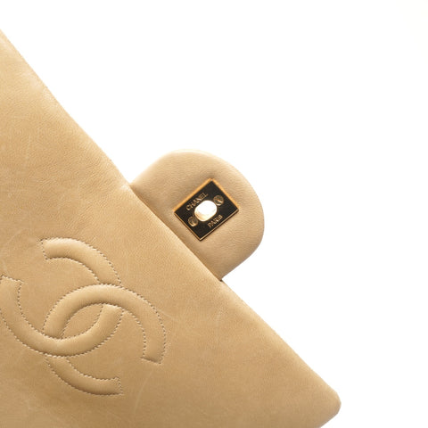 CHANEL No. 3 1994-1996 Lambskin Matelasse Flap Backpack  Daypack beige WS25286