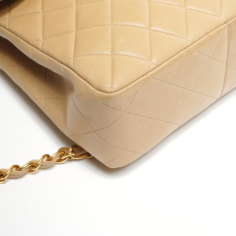 CHANEL No. 3 1994-1996 Lambskin Matelasse Flap Backpack  Daypack beige WS25286