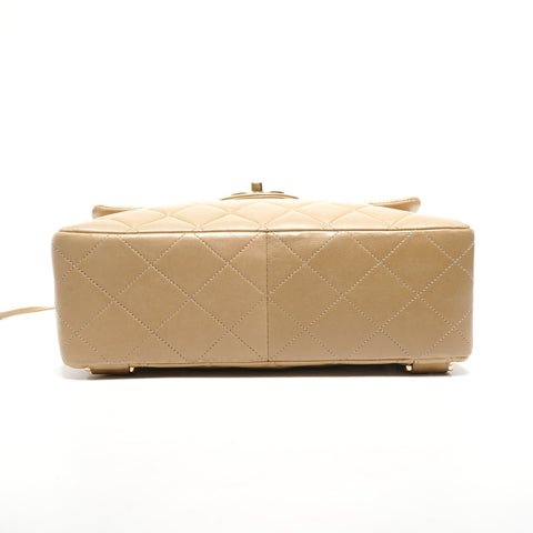 CHANEL No. 3 1994-1996 Lambskin Matelasse Flap Backpack  Daypack beige WS25286