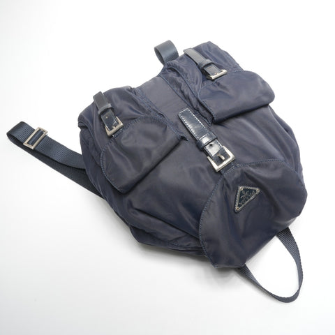 PRADA Nylon Backpack  Daypack Navy WS25288