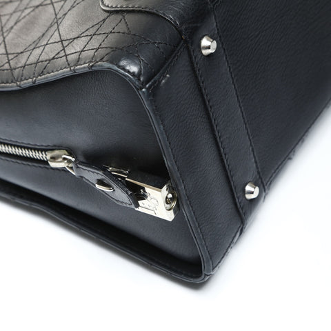 Christian Dior Lady Dior Cannage Stitch 2-way Sac à main en cuir de veau noir WS25290
