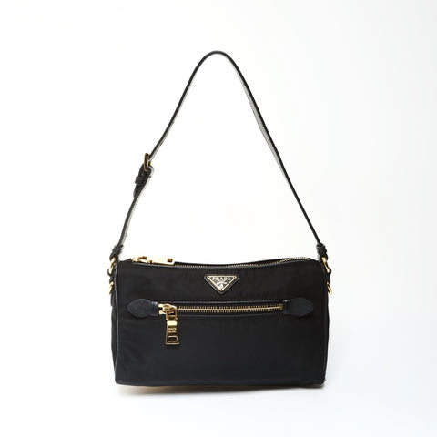 PRADA nylon one belt Shoulder Bag black WS25292