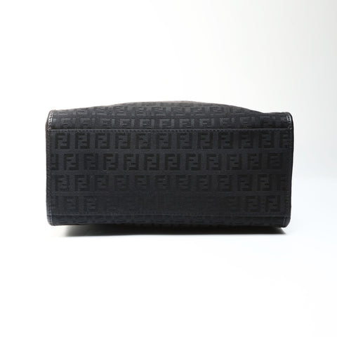 FENDI Zucchino canvas tote Handbag black WS25294