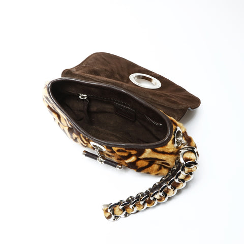 Christian Dior Harako Leopard Handtasche Braun WS25295