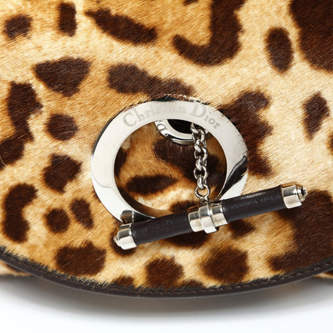 Christian Dior Harako Leopard Handbag Brown WS25295