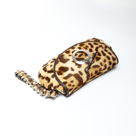 Christian Dior Harako Leopard Handbag Brown WS25295