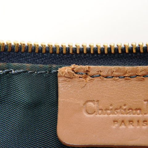 Christian Dior Saddlebag pouch with glitter Shoulder Bag Silver WS25297