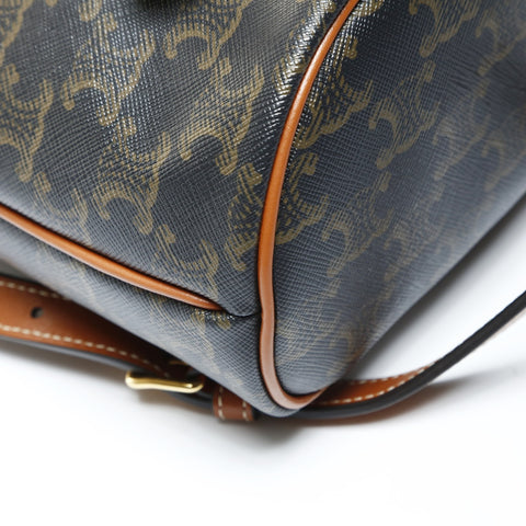 CELINE Mini Falco Backpack Triomphe PVC Backpack  Daypack Brown WS25299