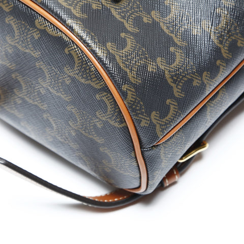 CELINE Mini Falco Sac à dos Triomphe PVC Sac à dos Marron WS25299