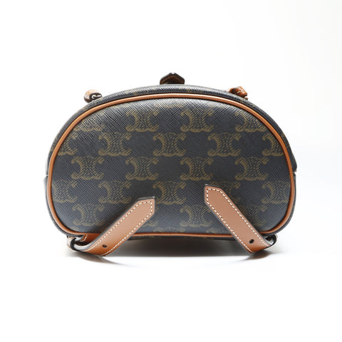 CELINE Mini Falco Sac à dos Triomphe PVC Sac à dos Marron WS25299