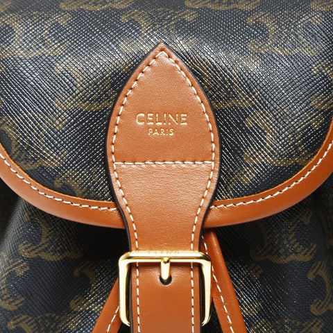 CELINE Mini Falco Backpack Triomphe PVC Backpack  Daypack Brown WS25299