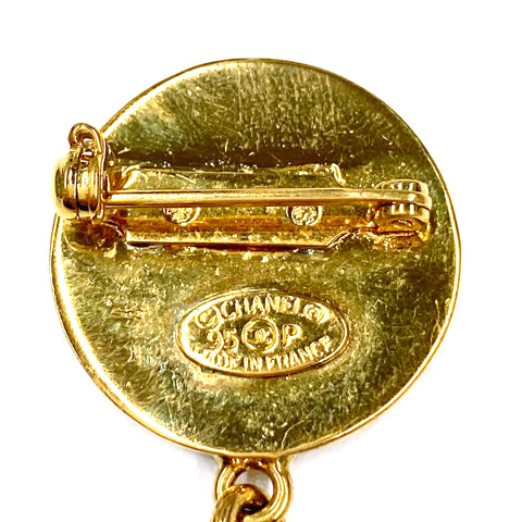 Chanel Chanel Matelasse 1995 Brooch GP Gold WS2529