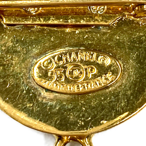 Chanel Chanel Matelasse 1995 Brooch GP Gold WS2529