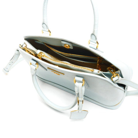 PRADA Saffiano Leather 2way Handbag blue WS25301