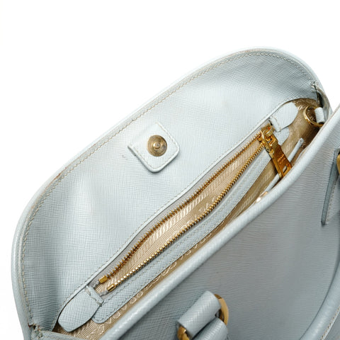 PRADA Saffiano Leather 2way Handbag blue WS25301