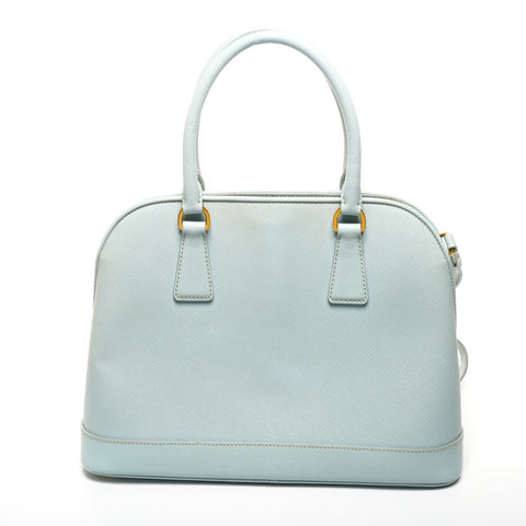 PRADA Saffiano Leather 2way Handbag blue WS25301