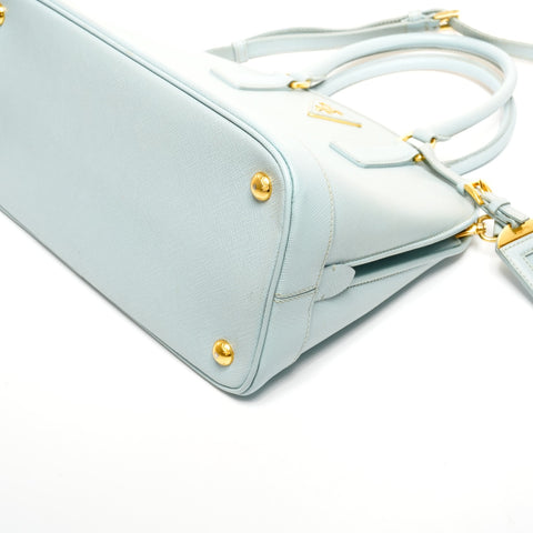 PRADA Saffiano Leather 2way Handbag blue WS25301