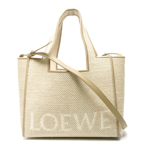 LOEWE Font Tote 2way Small Handbag beige WS25306