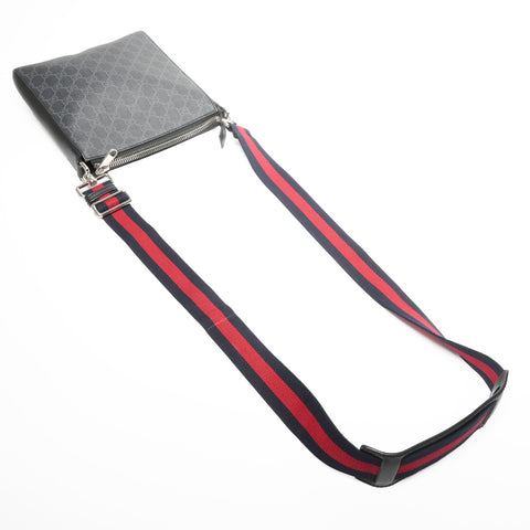 GUCCI Sherry Line PVC GG Supreme Shoulder Bag black WS25309