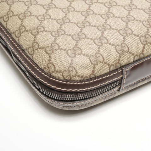 GUCCI GG Supreme PVC briefcase business bag Handbag Brown WS25311