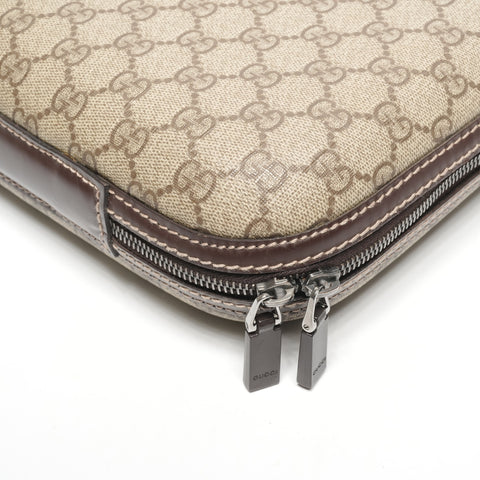 GUCCI GG Supreme PVC briefcase business bag Handbag Brown WS25311