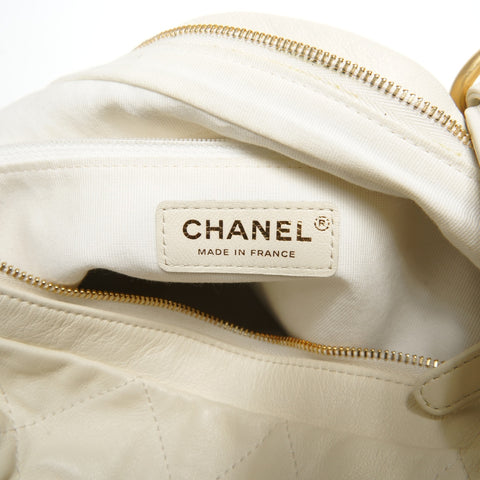 CHANEL IC Plate Chain Hobo Shoulder Bag white WS25312