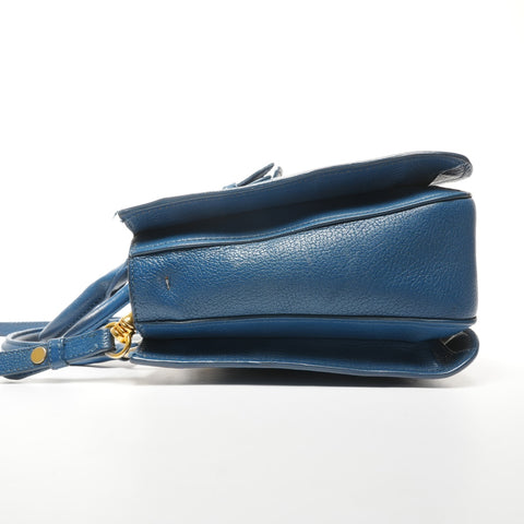 Miu Miu Leather 2way Handbag blue WS25315