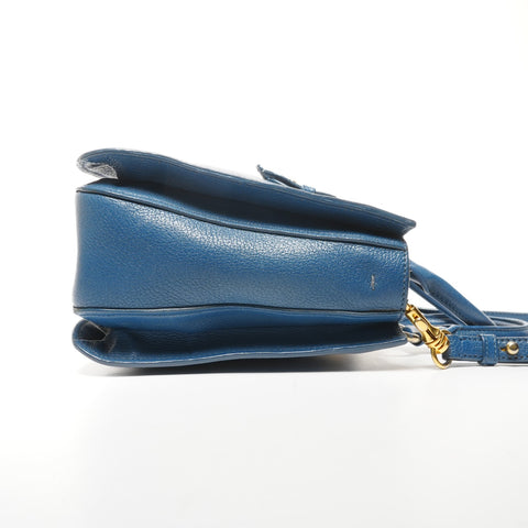 Miu Miu Leather 2way Handbag blue WS25315