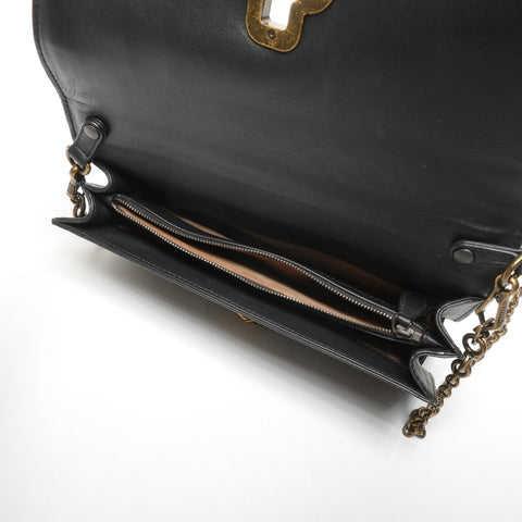 BOTTEGAVENETA Clutch Knot Flap Shoulder Bag gold WS25316