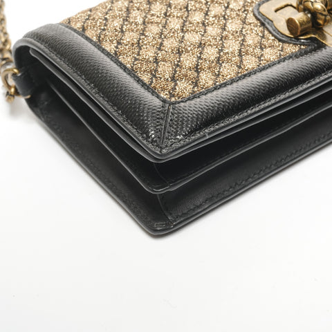 BOTTEGAVENETA Clutch Knot Flap Shoulder Bag gold WS25316