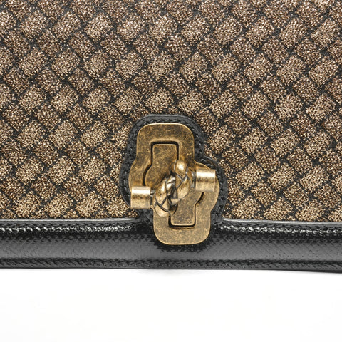 BOTTEGAVENETA Clutch Knot Flap Shoulder Bag gold WS25316
