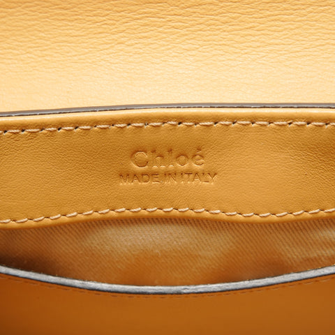 Chloe Sea embossed leather Handbag yellow WS25317