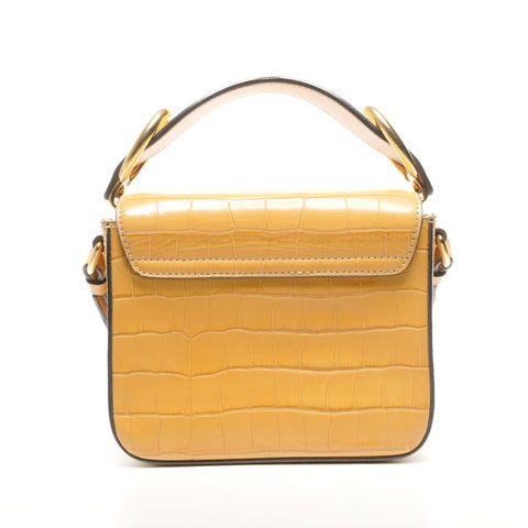 Chloe Sea embossed leather Handbag yellow WS25317
