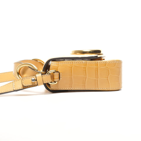 Chloe Sea embossed leather Handbag yellow WS25317