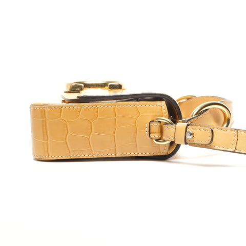 Chloe Sea embossed leather Handbag yellow WS25317