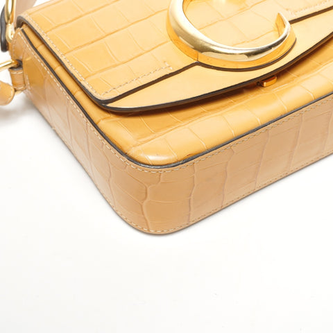 Chloe Sea embossed leather Handbag yellow WS25317