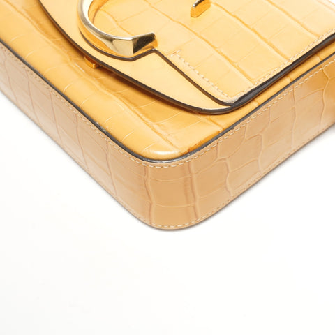 Chloe Sea embossed leather Handbag yellow WS25317