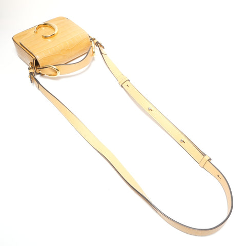 Chloe Sea embossed leather Handbag yellow WS25317