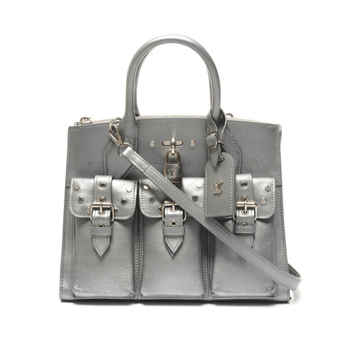 LOUIS VUITTON 2016 City Steamer PM Handbag Silver WS25318
